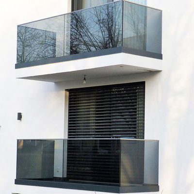 Duble Temperd Glass Railing Laminated Glass Aluminium Channels Profile Balcony Balustrade