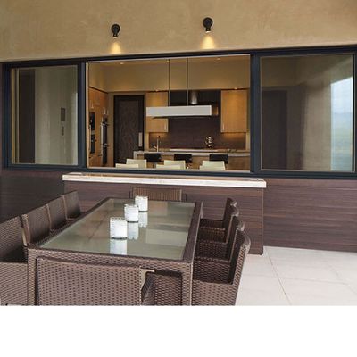 Διπλό γυάλινο συρόμενο παράθυρο με πλαίσιο από κράμα αλουμινίου και μονωμένο γυαλί για 50 χρόνια ζωής